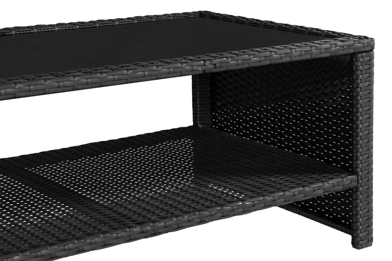 Soffbord Wisconsin 58x110 cm Svart - Venture Home - Loungebord & soffbord utomhus