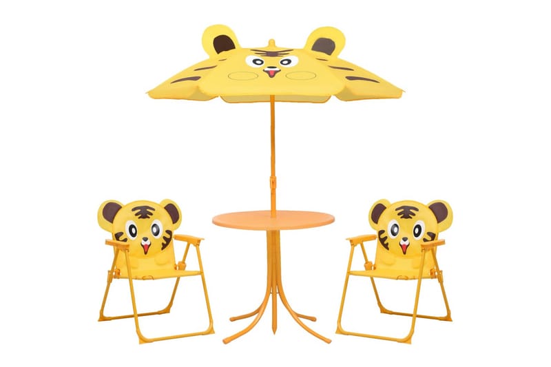 CafÃ©set för barn med parasoll 3 delar gul - Gul - Cafegrupp & cafeset