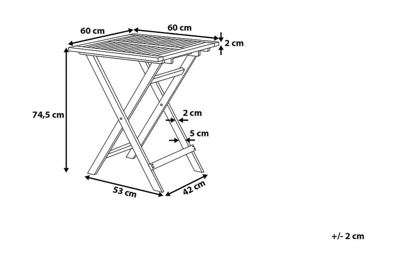 Balkongset Fiji 60 cm - Gul - Utemöbler & utemiljö - Utegrupp - Cafegrupp & cafeset