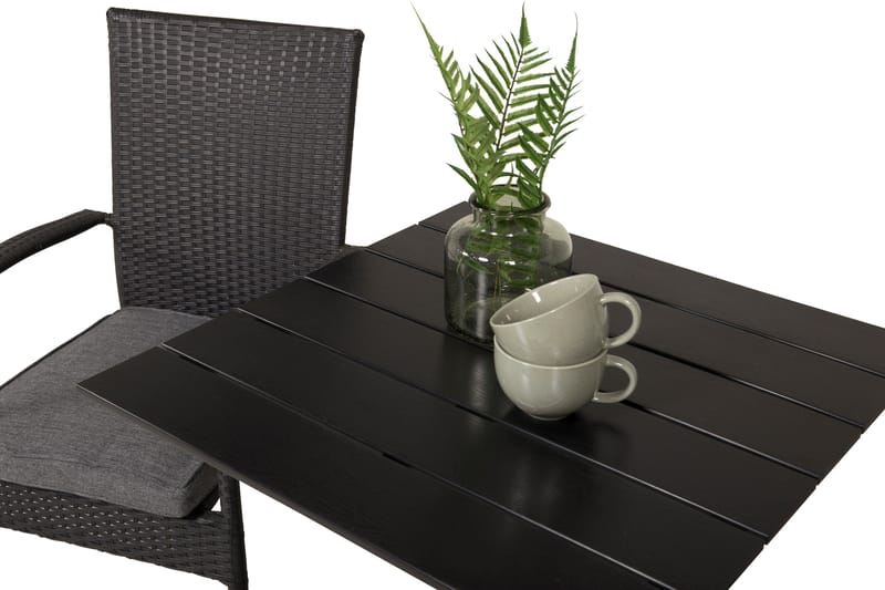 Caféset Colorado 70 cm + 2 Anna Karmstolar Svart - Venture Home - Utemöbler & utemiljö - Utegrupp - Cafegrupp & cafeset