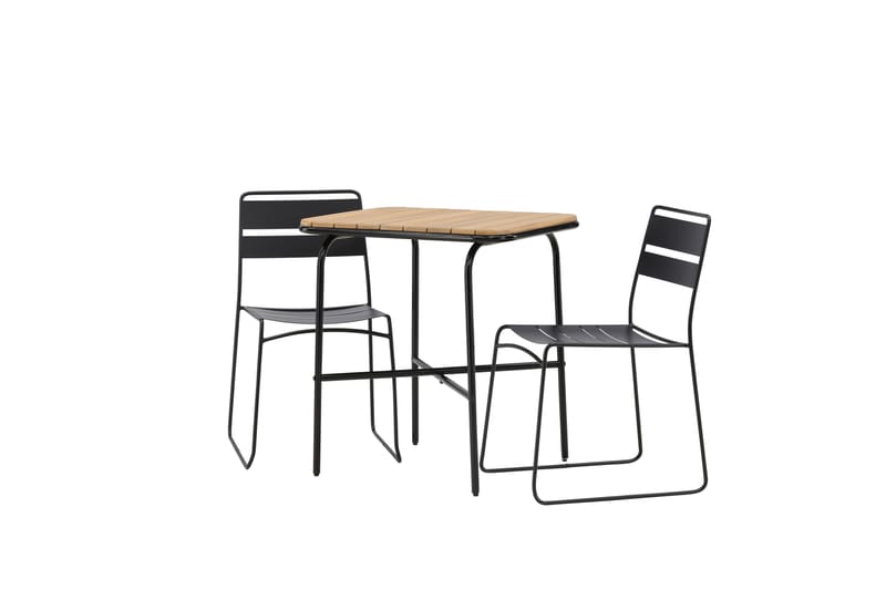 Caféset Holmbeck 70 cm + 2 st Lina Matstolar Svart/Brun - Utemöbler & utemiljö - Utegrupp - Cafegrupp & cafeset