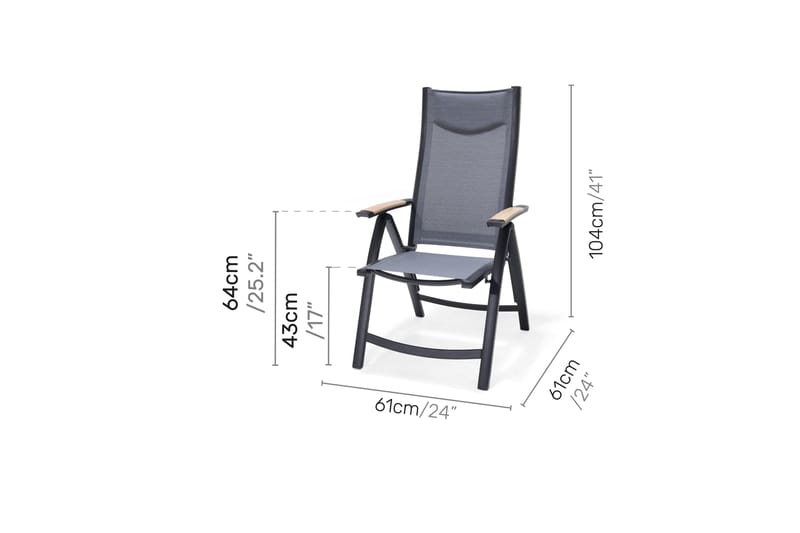 Caféset Panama 50x50 cm + 2 Stolar Svart - Lifestyle Garden - Utemöbler & utemiljö - Utegrupp - Cafegrupp & cafeset