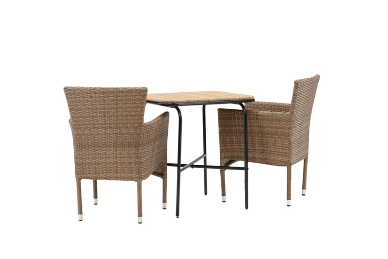 Holmbeck Caféset 70 cm + 2 st Malina Karmstolar - Brun - Utemöbler & utemiljö - Utegrupp - Cafegrupp & cafeset