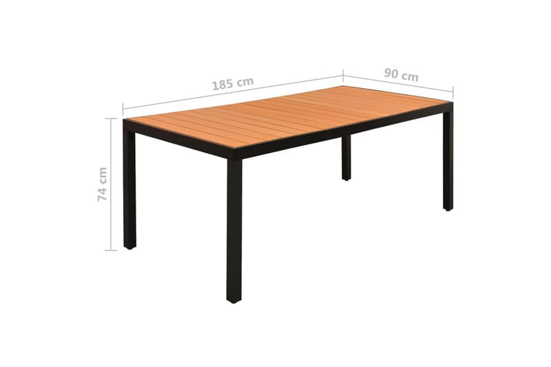 Matgrupp för trädgården 9 delar aluminium svart - Svart - Utemöbler & utemiljö - Utegrupp - Matgrupp utomhus