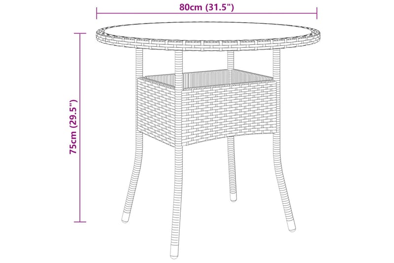 Matgrupp Utomhus för trädgården 5 delar konstrotting beige - Beige - Utemöbler & utemiljö - Utegrupp - Matgrupp utomhus