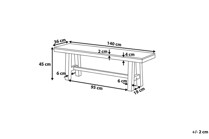 Trädgårdmöbelset Bord+ 2 Bänkar Scania 80 cm - Svart - Utemöbler & utemiljö - Utegrupp - Matgrupp utomhus