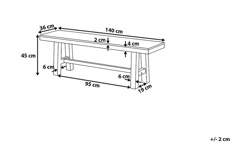 Trädgårdmöbelset Bord+ 2 Bänkar Scania 80 cm - Vit - Utemöbler & utemiljö - Utegrupp - Matgrupp utomhus