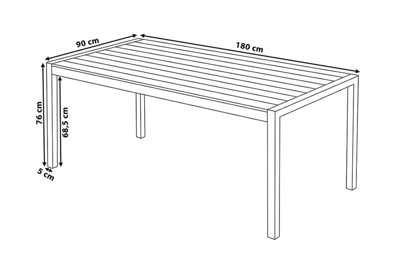 Trädgårdsmöbelset Med Bord+6 Stolar Vernio - Vit - Utemöbler & utemiljö - Utegrupp - Matgrupp utomhus