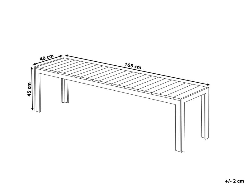 Trädgårdsmöbelset Med Bord+Bänk Nardo - Grå - Utemöbler & utemiljö - Utegrupp - Matgrupp utomhus