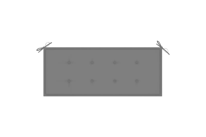 Trädgårdsbänk 2-sits med dyna 120 cm eukalyptusträ grå - Grå - Utemöbler & utemiljö - Utesoffa - Trädgårdsbänk & utebänk