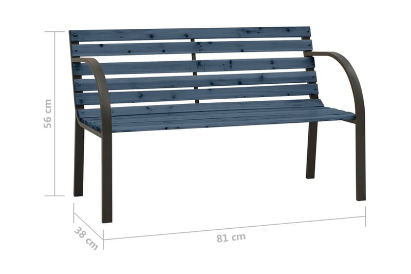 Barnbänk 81 cm kinesiskt granträ grå - Grå - Utemöbler & utemiljö - Utesoffa - Trädgårdsbänk & utebänk