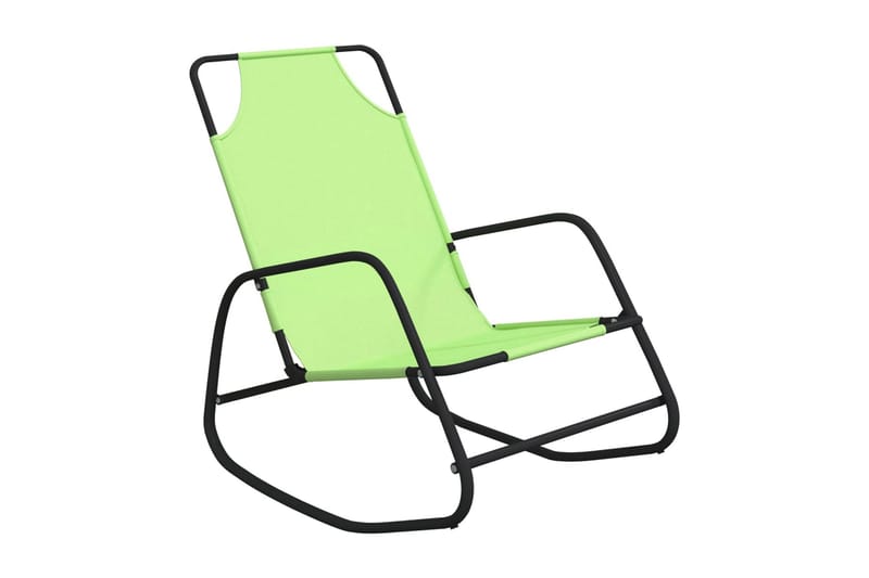 Gungande solsäng grön stål och textilene - Grön - Solsäng & solvagn