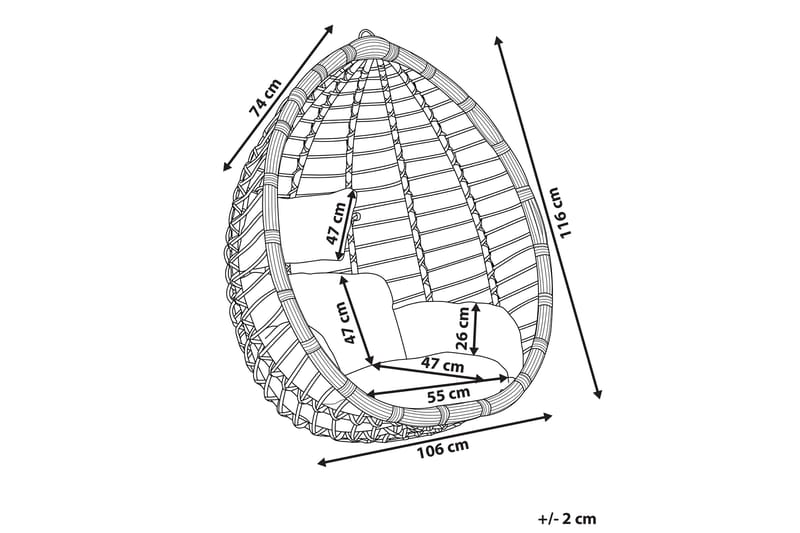 Hängstol Utomhus Izamar - Svart - Utemöbler & utemiljö - Utestol & trädgårdsstol - Hängfåtölj & hängstol utomhus