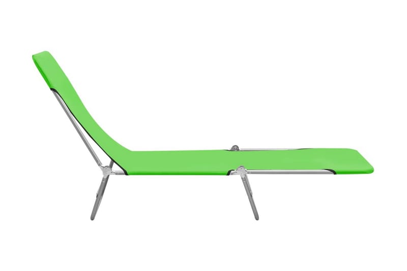 Hopfällbara solsängar 2 st stål och tyg grön - Grön - Solsäng & solvagn