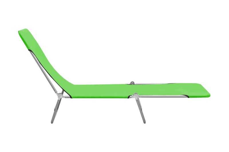 Hopfällbara solsängar 2 st stål och tyg grön - Grön - Utemöbler & utemiljö - Utestol & trädgårdsstol - Solsäng & solvagn