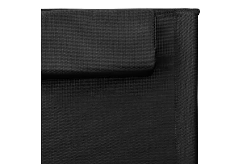 Solsängar textilen 2 st svart och grå - Svart - Solsäng & solvagn