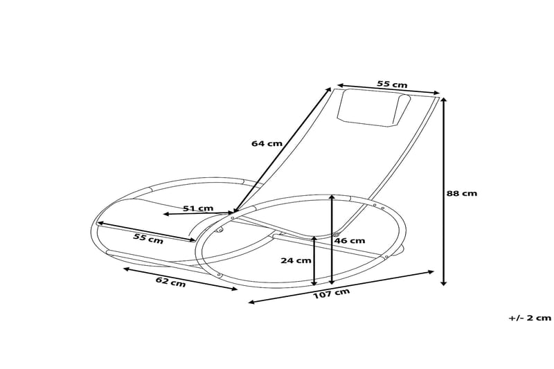 Solstol Campo 62 cm - Grå - Utemöbler & utemiljö - Utestol & trädgårdsstol - Solstol