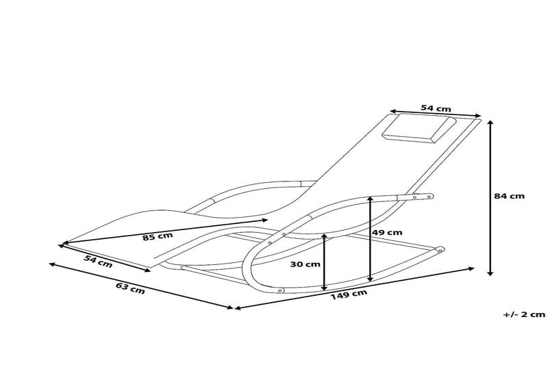 Solstol Carano 149 cm - Svart - Utemöbler & utemiljö - Utestol & trädgårdsstol - Solstol