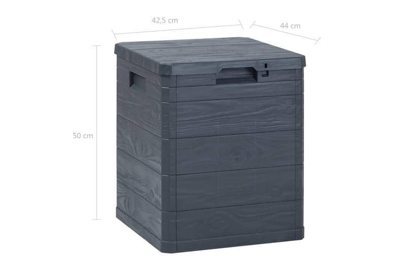 Dynbox 90 liter antracit - Antracit - Utemöbler & utemiljö - Utomhusförvaring - Dynförvaring - Dynbox & dynlåda