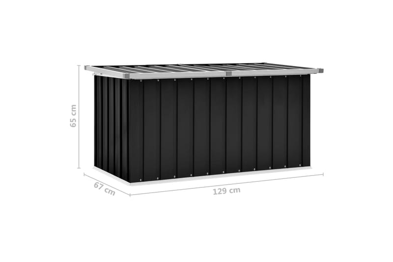 Dynbox antracit 129x67x65 cm - Antracit - Utemöbler & utemiljö - Utomhusförvaring - Dynförvaring - Dynbox & dynlåda