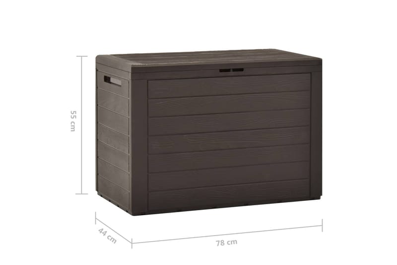 Dynbox brun 78x44x55 cm - Brun - Utemöbler & utemiljö - Utomhusförvaring - Dynförvaring - Dynbox & dynlåda