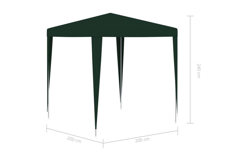 Partytält 2x2 m grön - Grön - Utemöbler & utemiljö - Utomhusförvaring - Trädgårdstält & förvaringstält