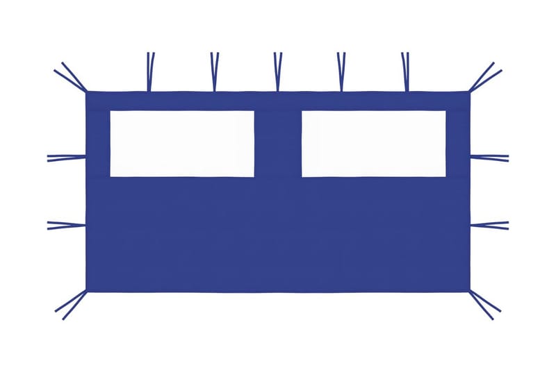 Sidovägg med fönster till partytält 4x2 m blå - Blå - Utemöbler & utemiljö - Utomhusförvaring - Trädgårdstält & förvaringstält - Partytält
